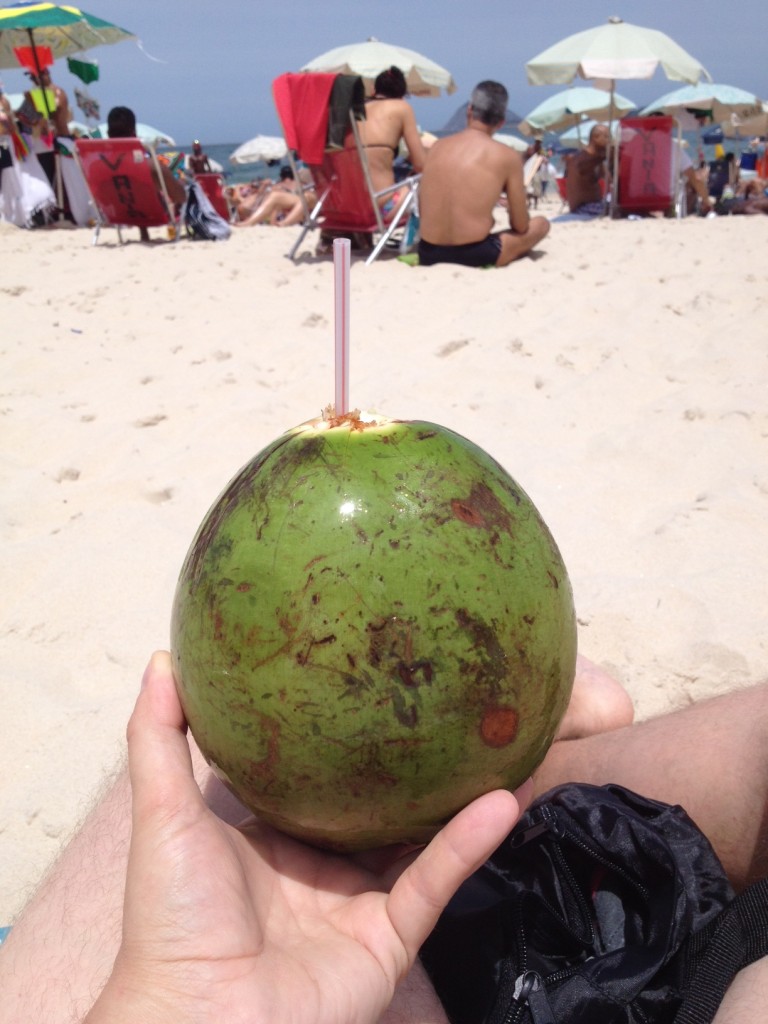 Coconut on Ipanema beach