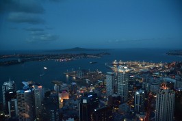 Sky Tower at night