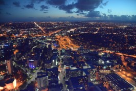Sky Tower at night