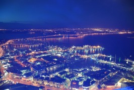 Sky Tower at night