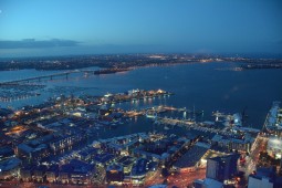 Sky Tower at night