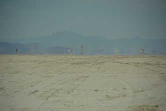Driving into Black Rock City