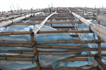 Bamboo scaffolding