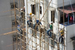 Bamboo scaffolding