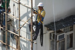 Bamboo scaffolding